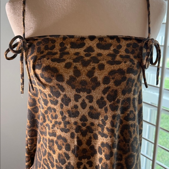NWT 21 Saints Small Leopard Print Ruffle Dress - Picture 2 of 5